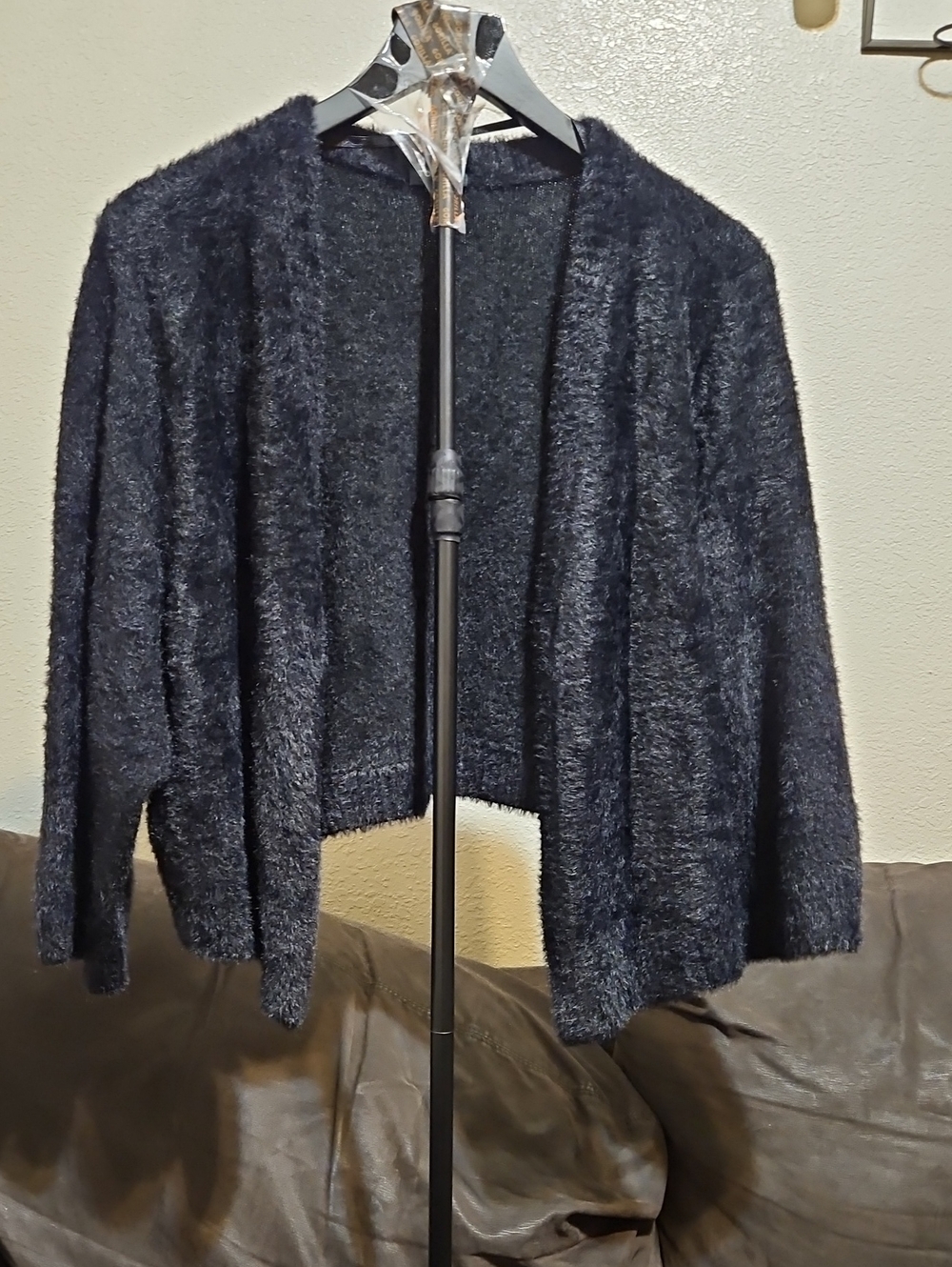 torrid Black Fuzzy Open Cardigan Sweater
